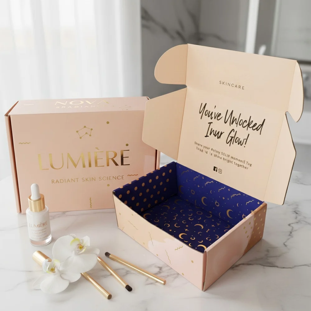 Custom Corrugated Mailer Box for Skincare