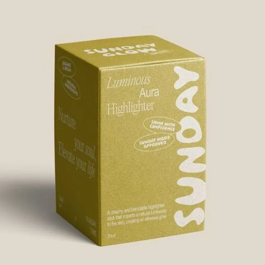 Yellow Printed Cosmetic Carton
