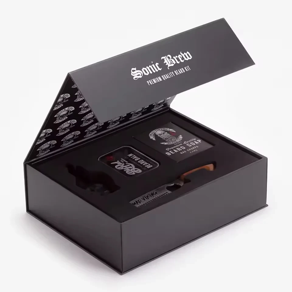 Black Book-Style Care Kit Box with Foam Insert