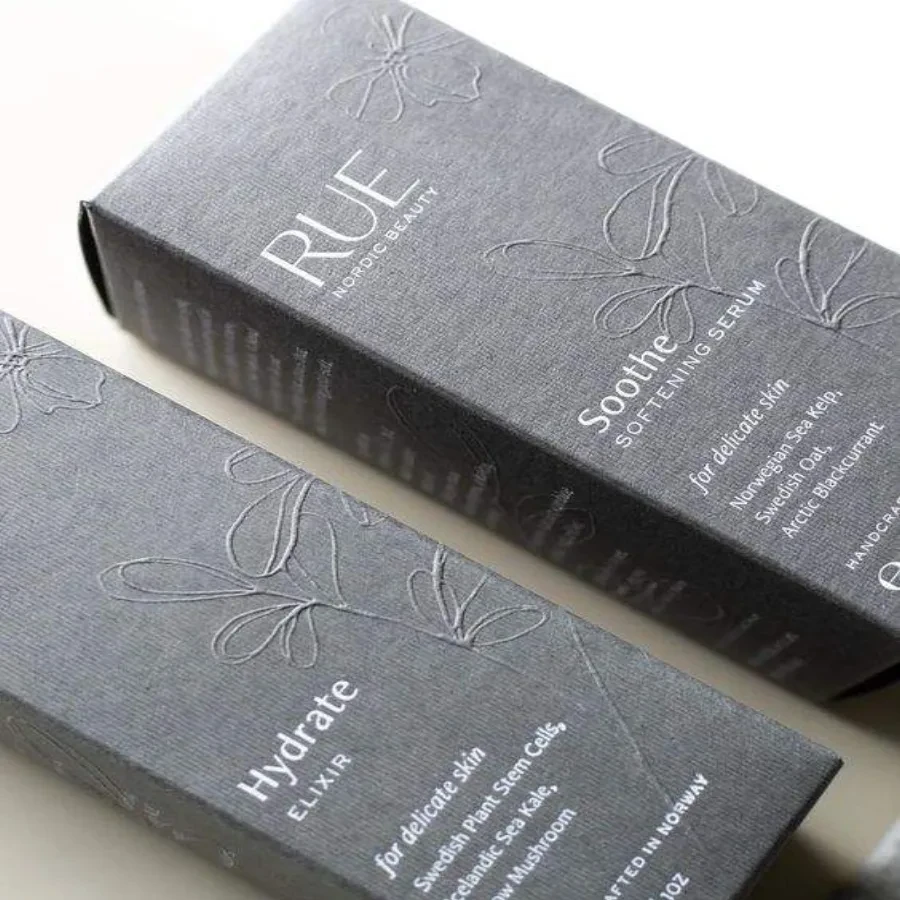 Gray Textured Cosmetic Carton