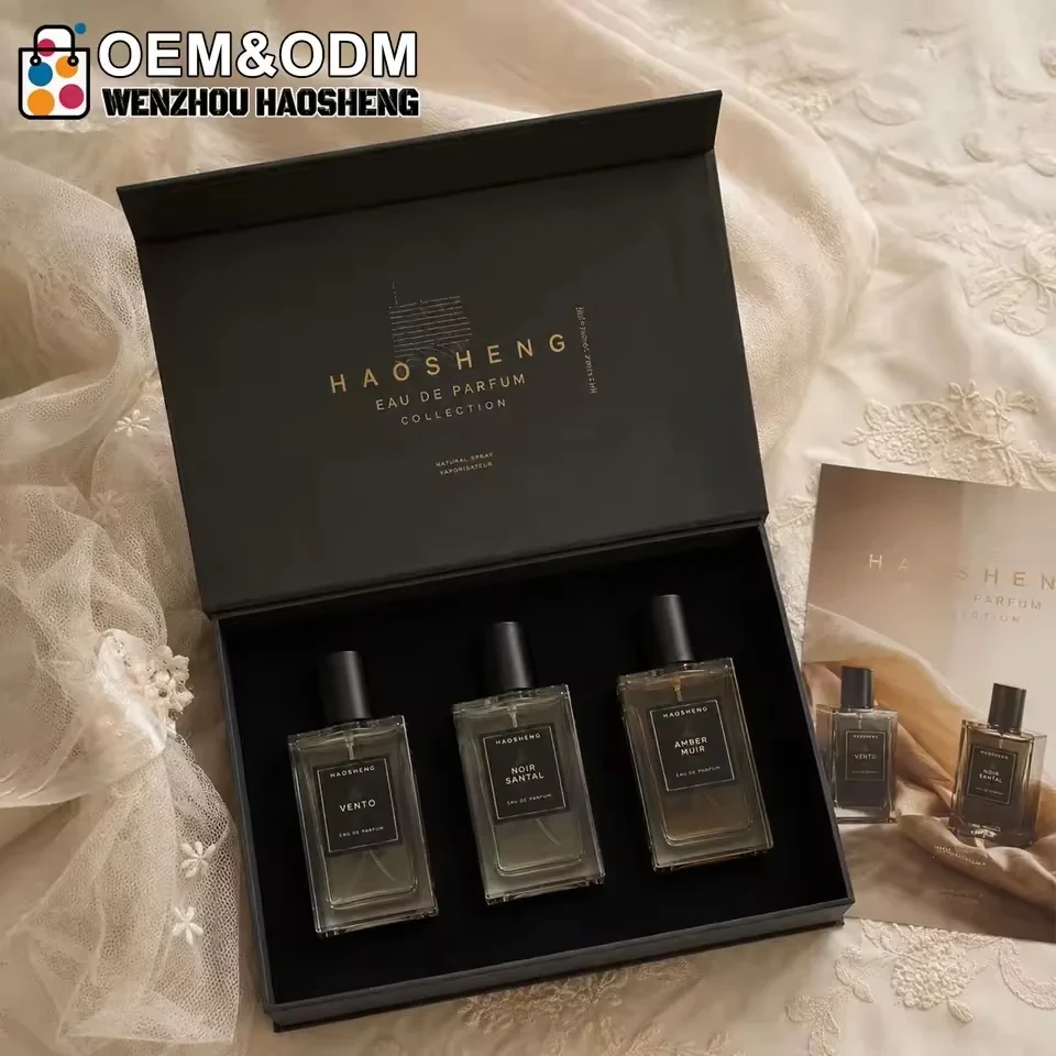 Black Magnetic Fragrance Box with Lining