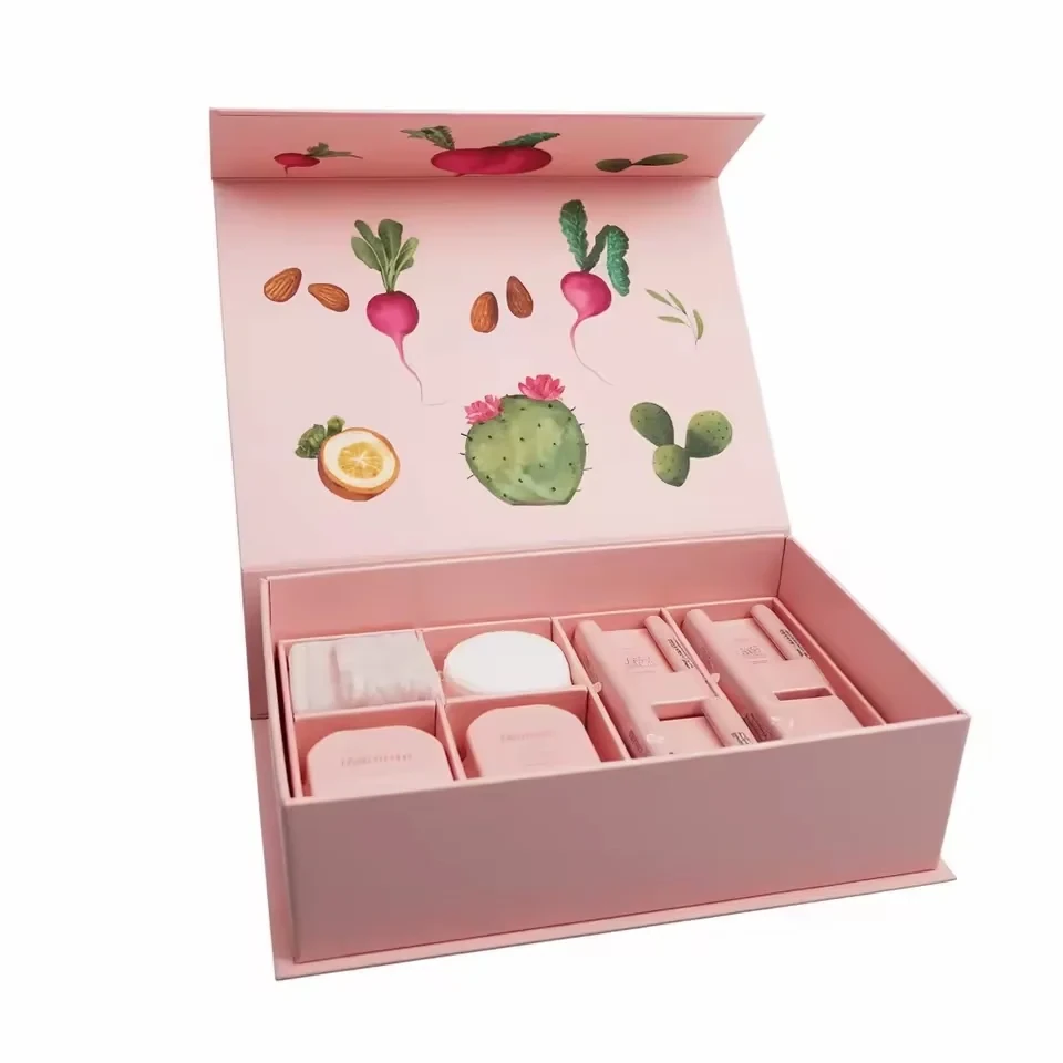 Pink Rigid Magnetic Skincare Box