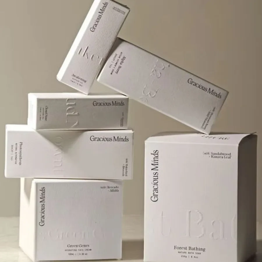 White Printed Cosmetic Carton Set
