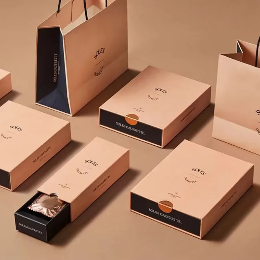 Peach Printed Drawer Box