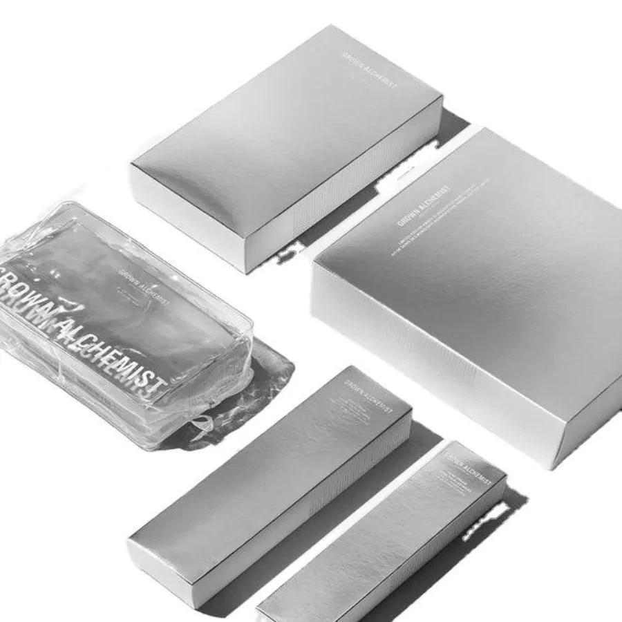 Metallic-Look Silver Drawer Box