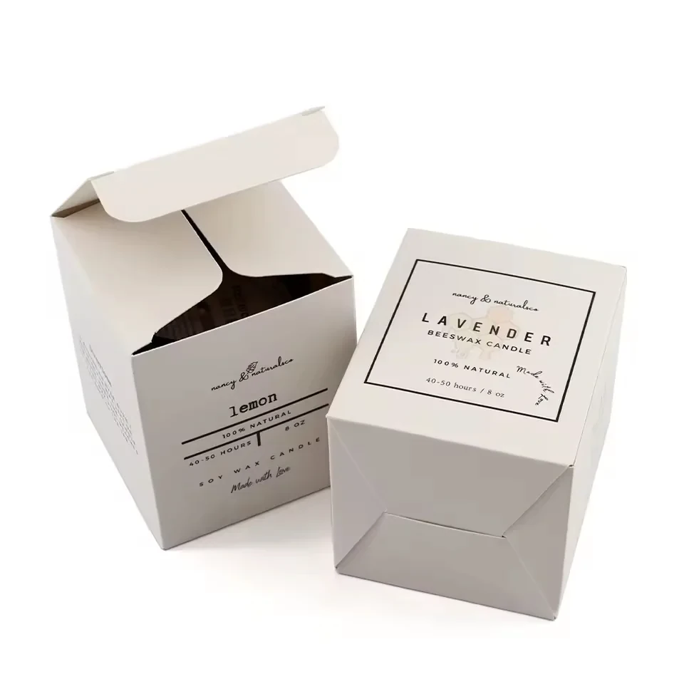 Folding Paper Box for Candle Jars