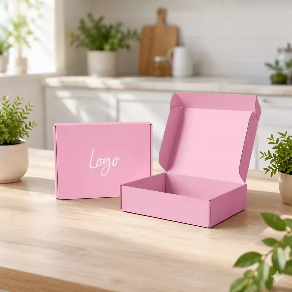 Small Pink Folding Mailer