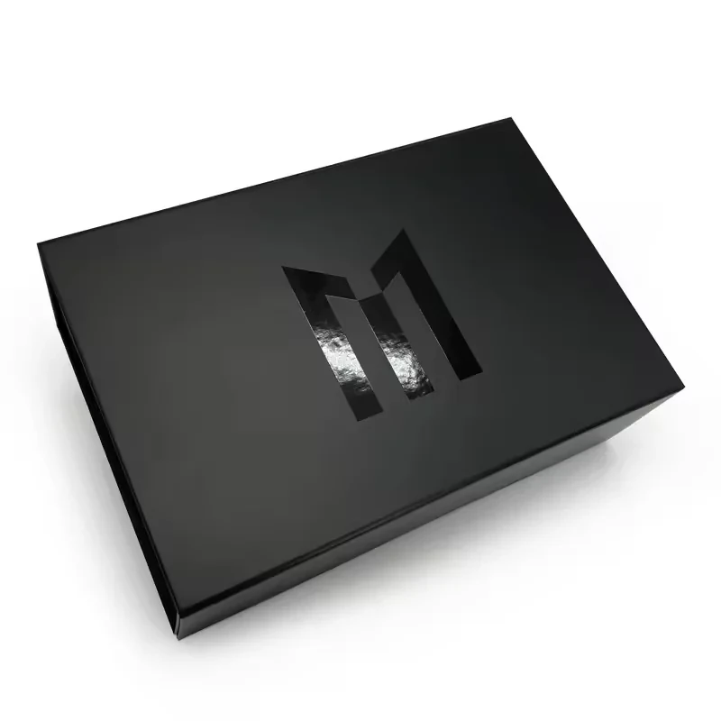 Black Magnetic T-Shirt Box with Logo