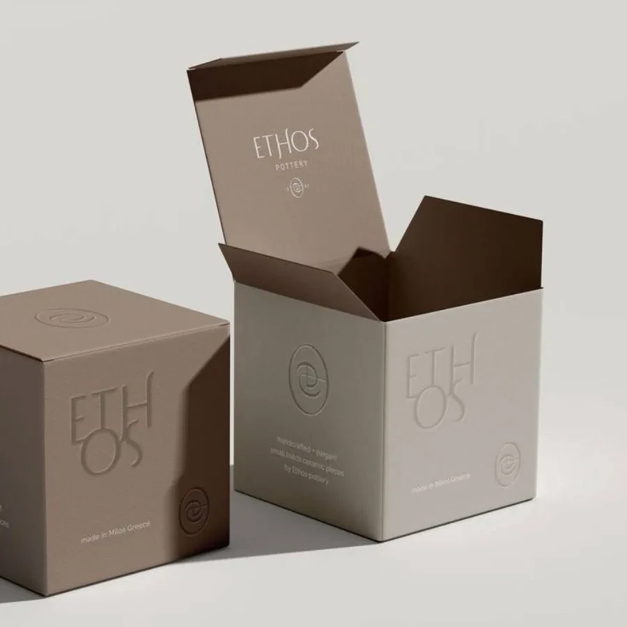 Taupe Cream Jar Carton