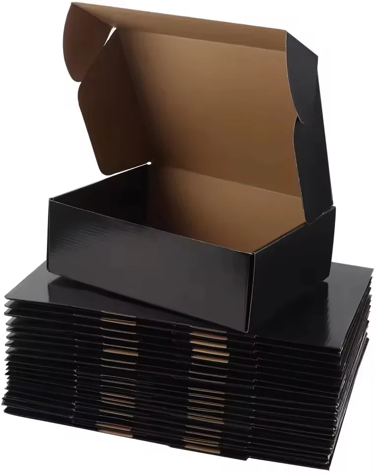Black Printed Folding Mailer