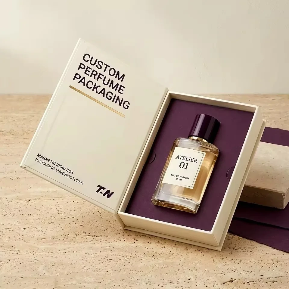 White Side-Opening Magnetic Perfume Box