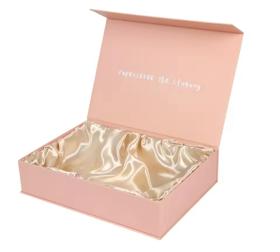 Pink Magnetic Hair Box with Satin Lining