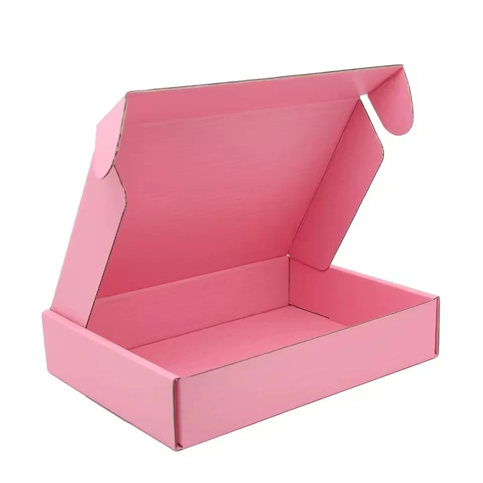 Pink Folding Corrugated Gift Mailer