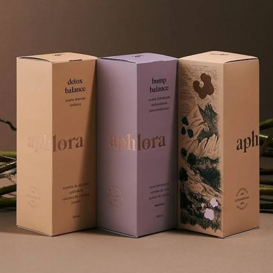 Printed Folding Bottle Carton Set