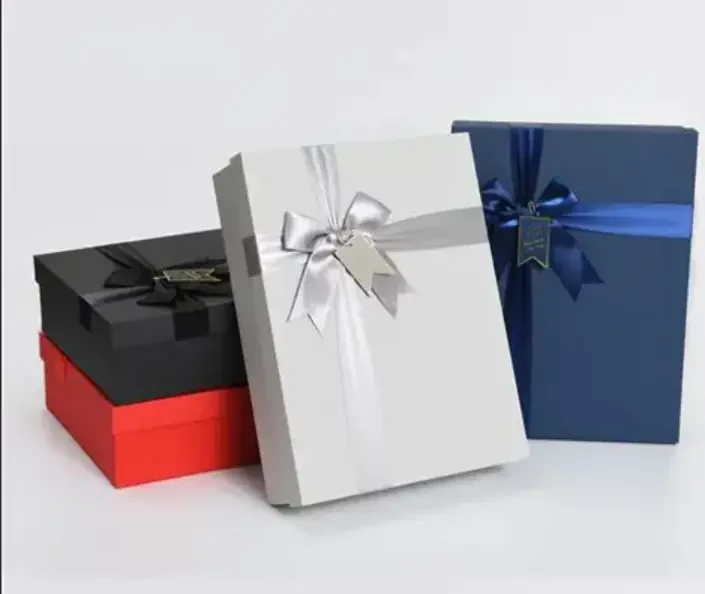 Lid and Base Gift Box with Ribbon
