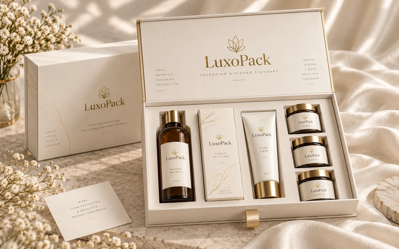 Skincare Gift Set Box with Fitted Insert