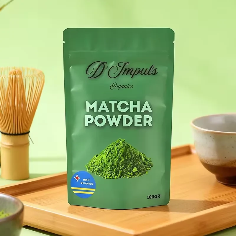 Matte Matcha Powder Stand-Up Pouch