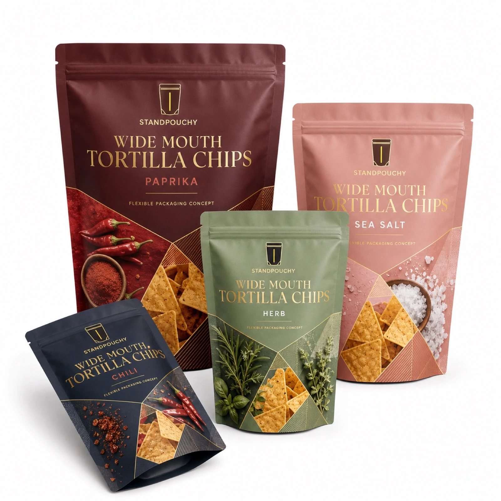 Wide Mouth Tortilla Chips Pouch