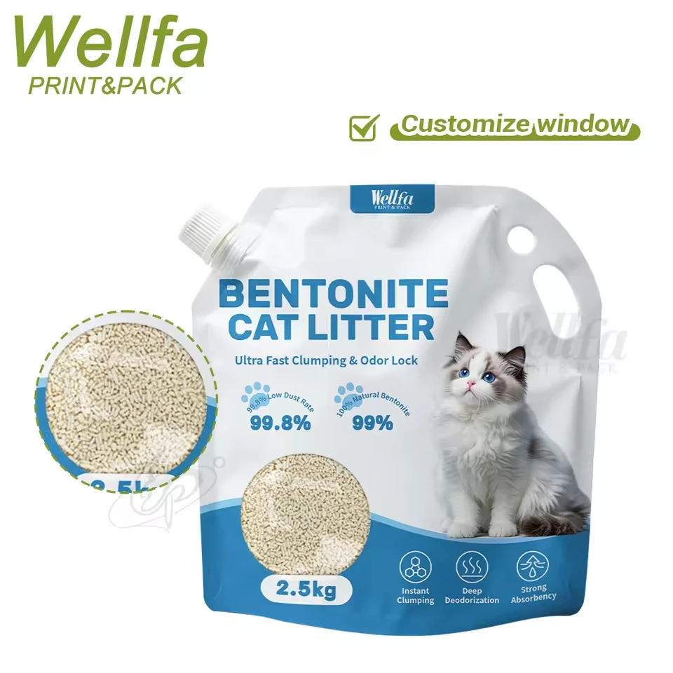 Custom Cat Litter Spout Pouch with Window