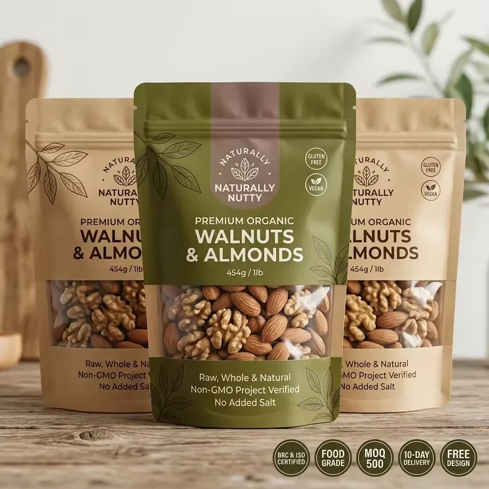 Kraft-Look Nut Stand-Up Pouch