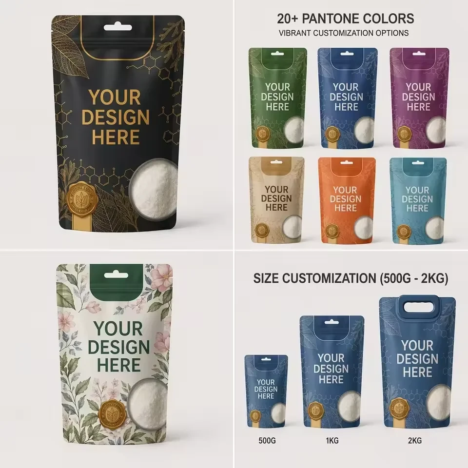 Kraft-Look Protein Powder Stand-Up Pouch