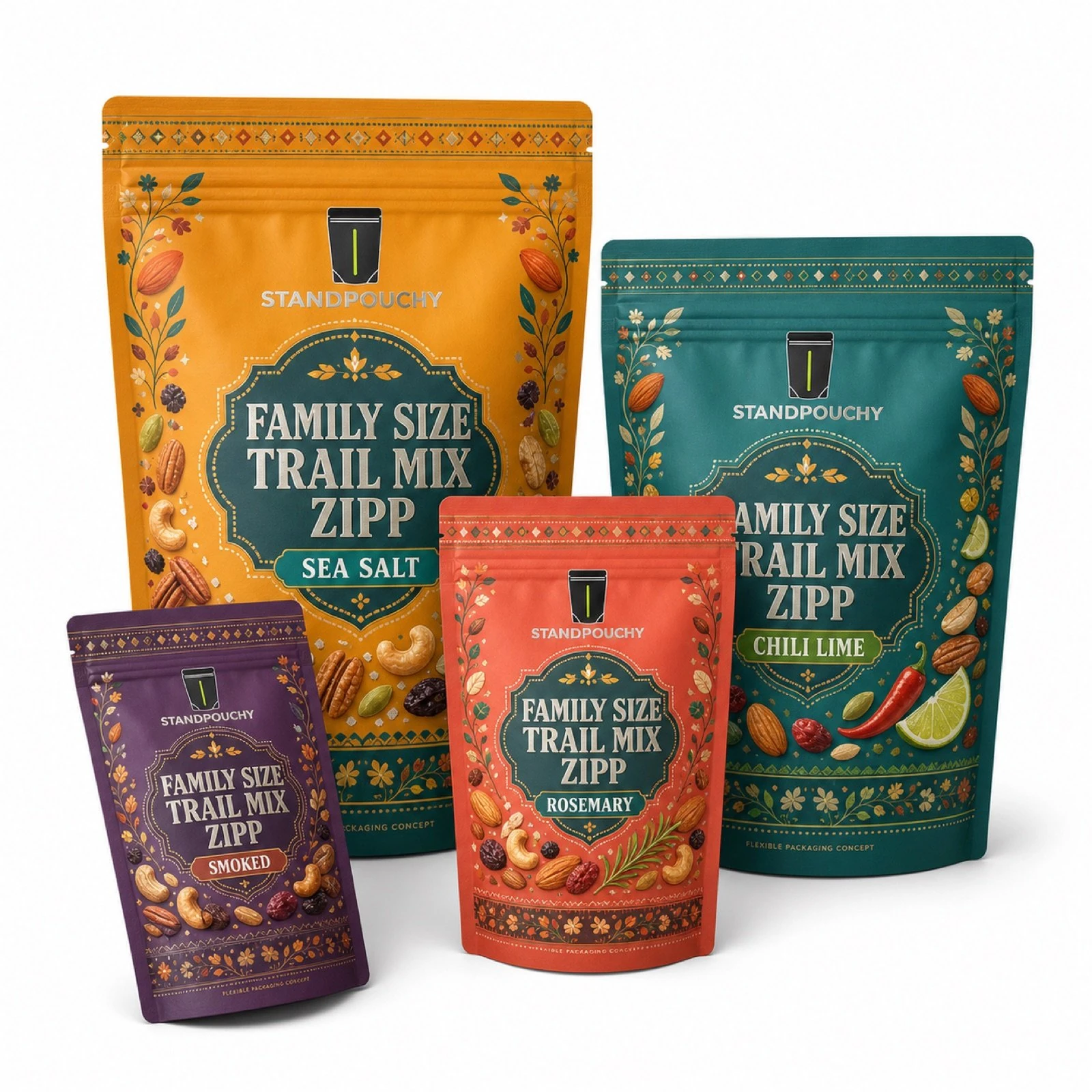 Family Size Trail Mix Zipper Pouch