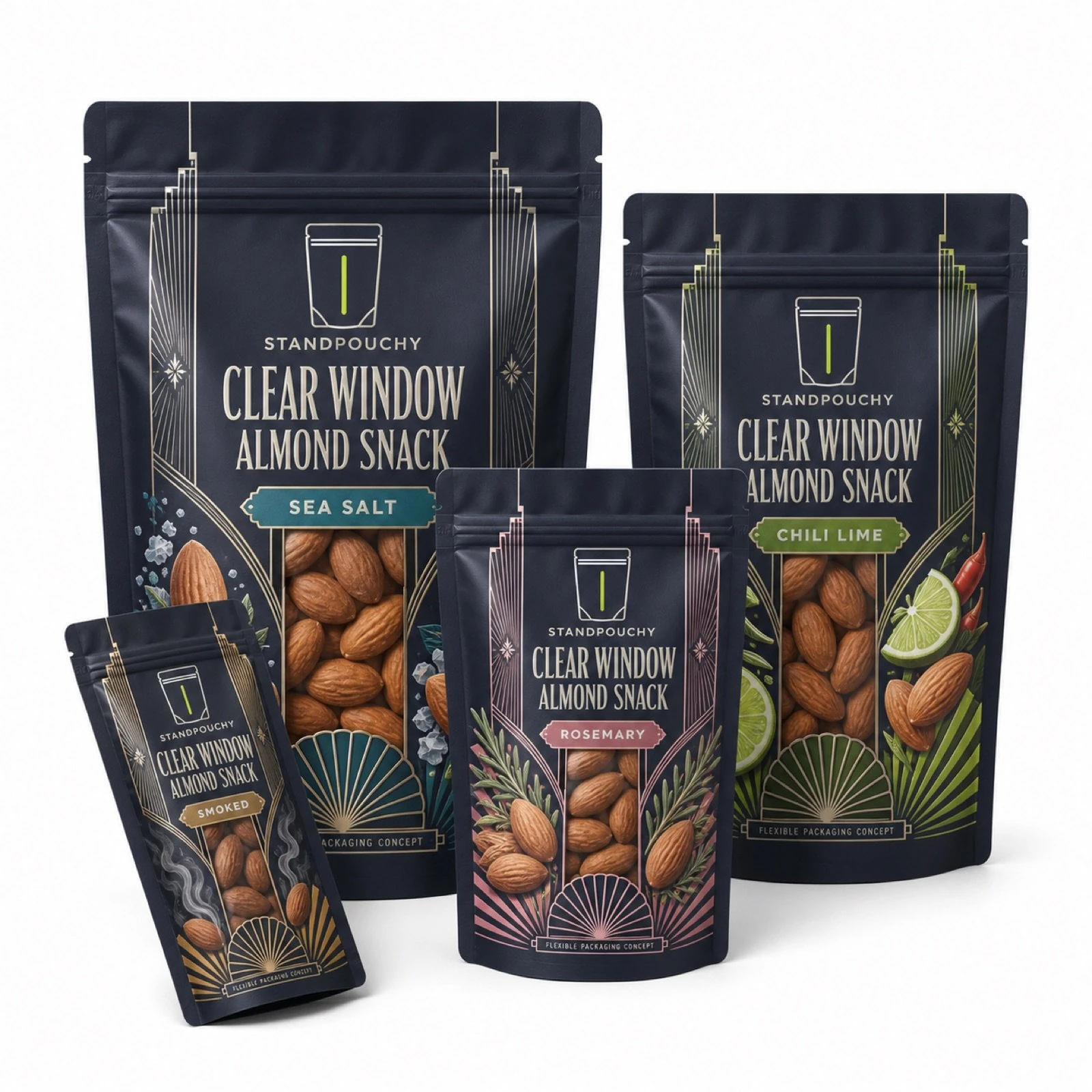 Clear Window Almond Snack Pouch