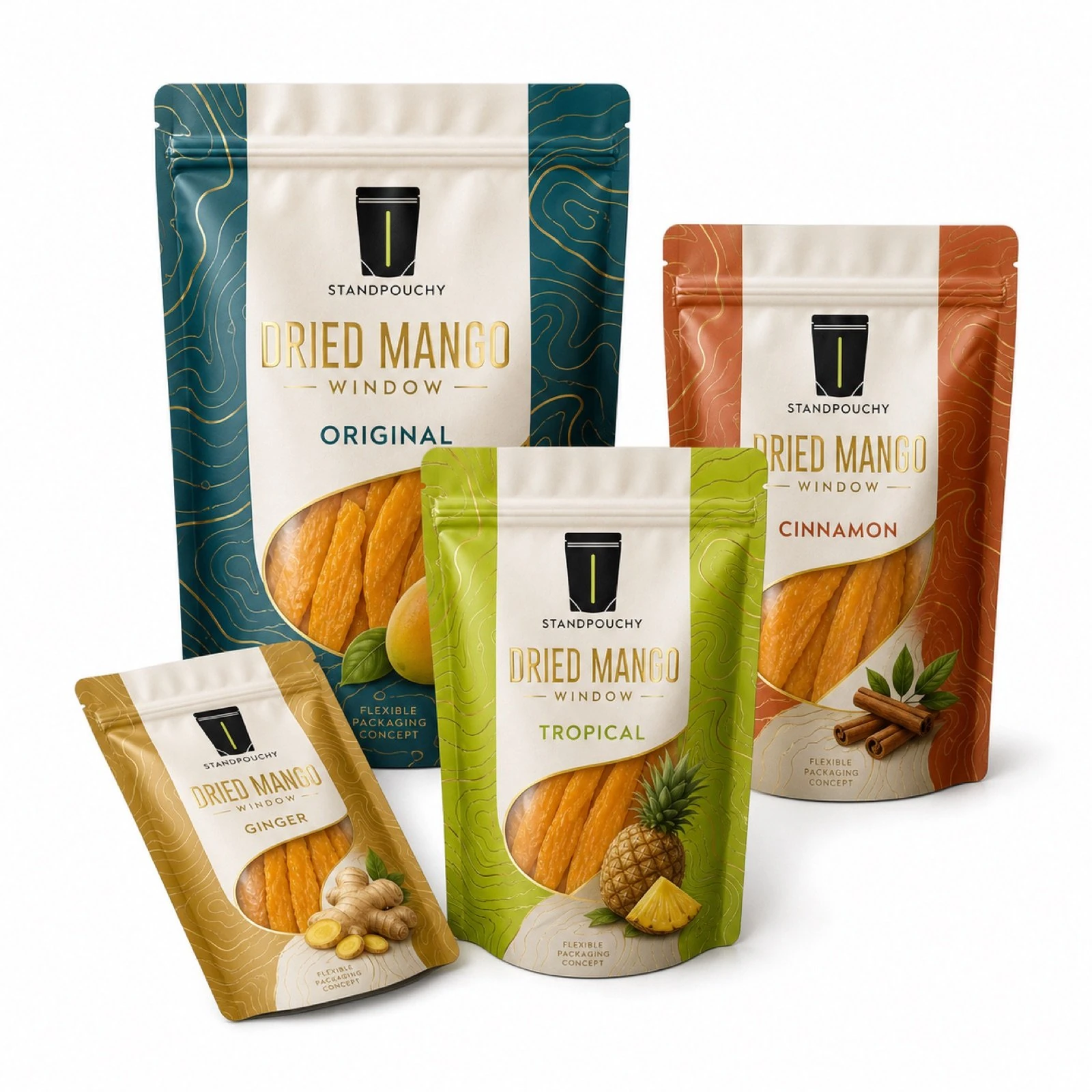 Dried Mango Window Stand Up Pouch
