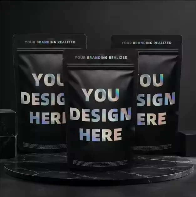 Holographic Retail Stand-Up Pouch