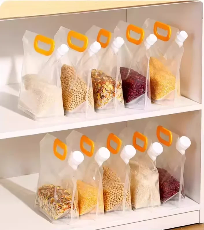 Clear Dry Grain Storage Spout Pouch