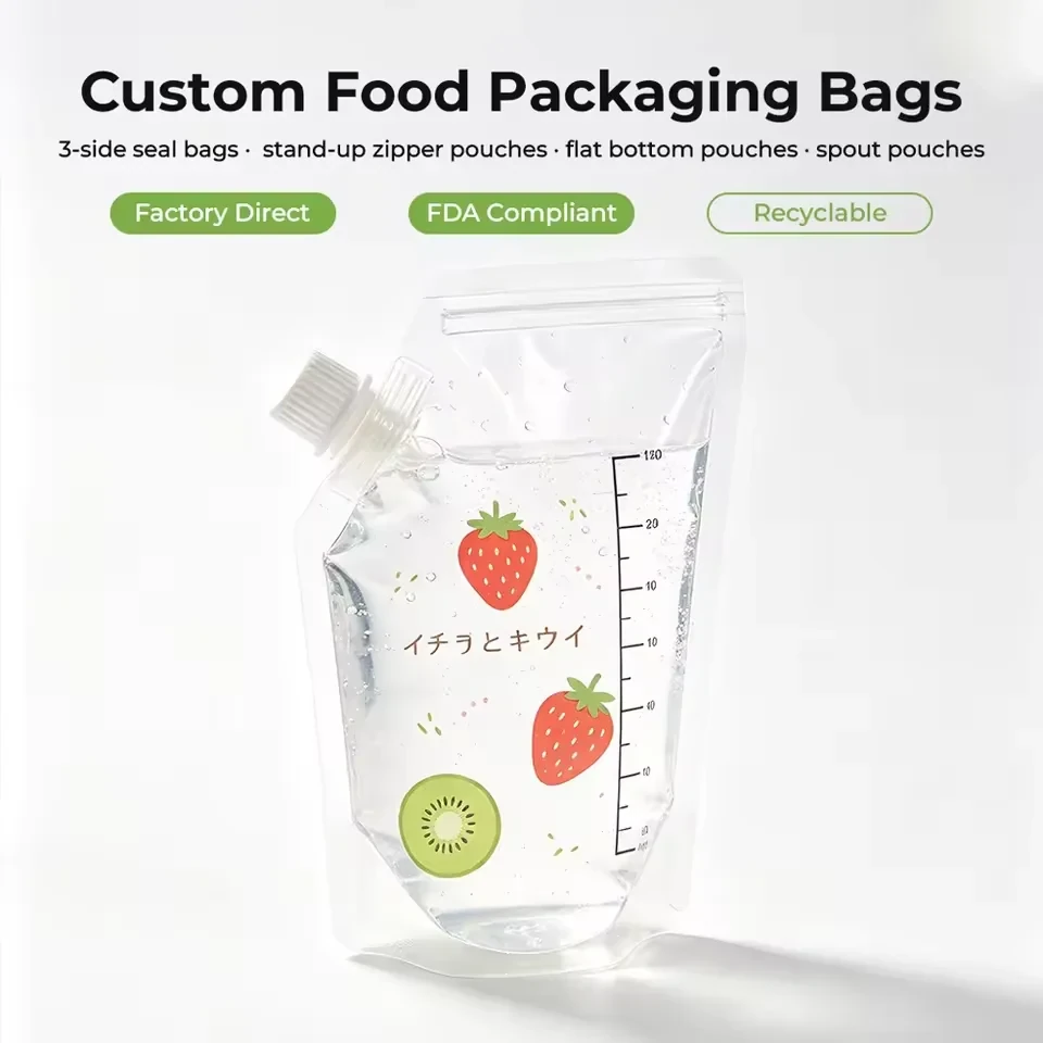 Clear Fruit Beverage Spout Pouch