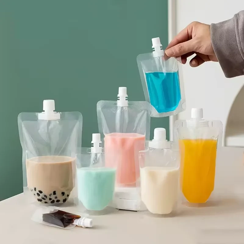 Clear Liquid Coffee & Beverage Spout Pouch