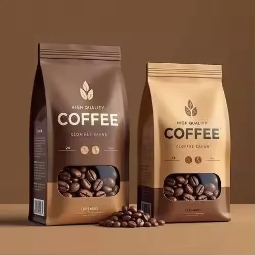 Coffee Bean Flat-Bottom Pouch
