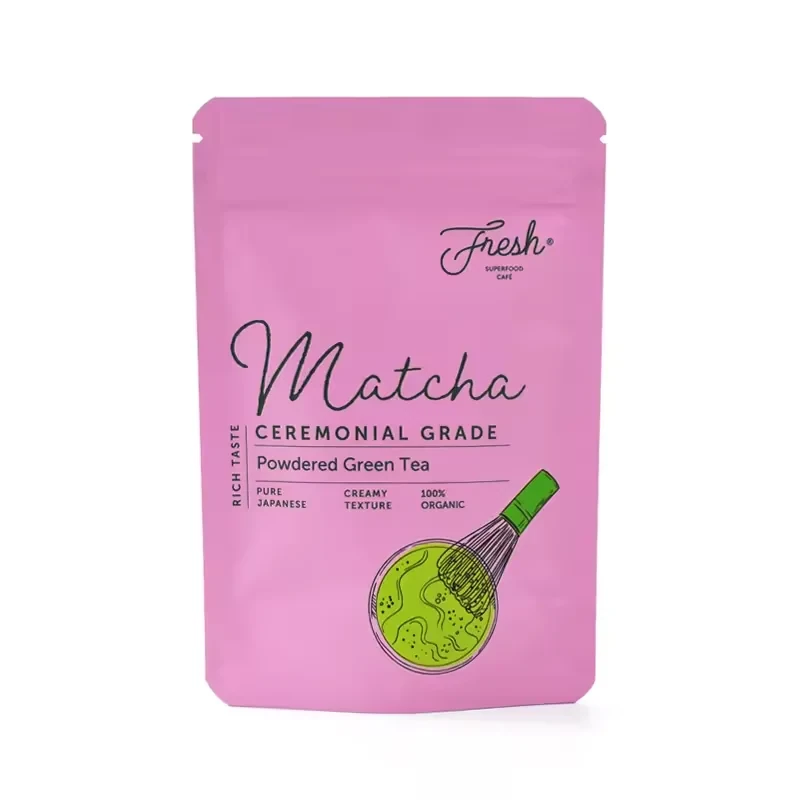 Matte Matcha Powder Stand-Up Pouch