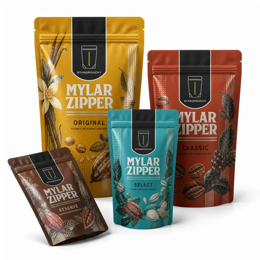Custom Printed Flexible Film Stand Up Zipper Bag