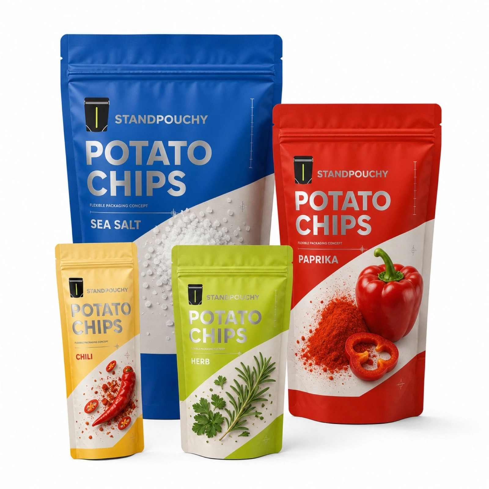 Resealable Potato Chips Stand Up Pouch