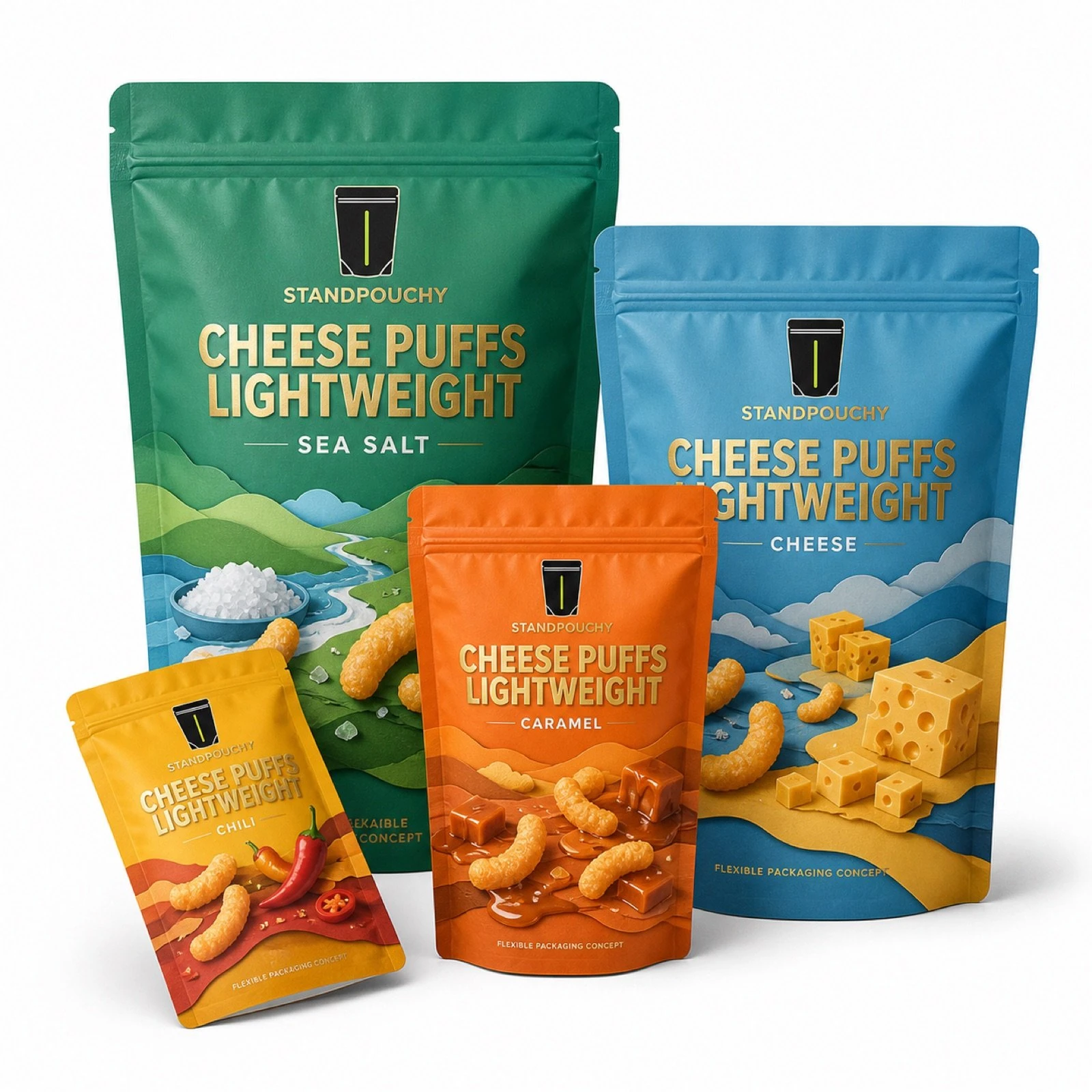 Cheese Puffs Snack Pouch