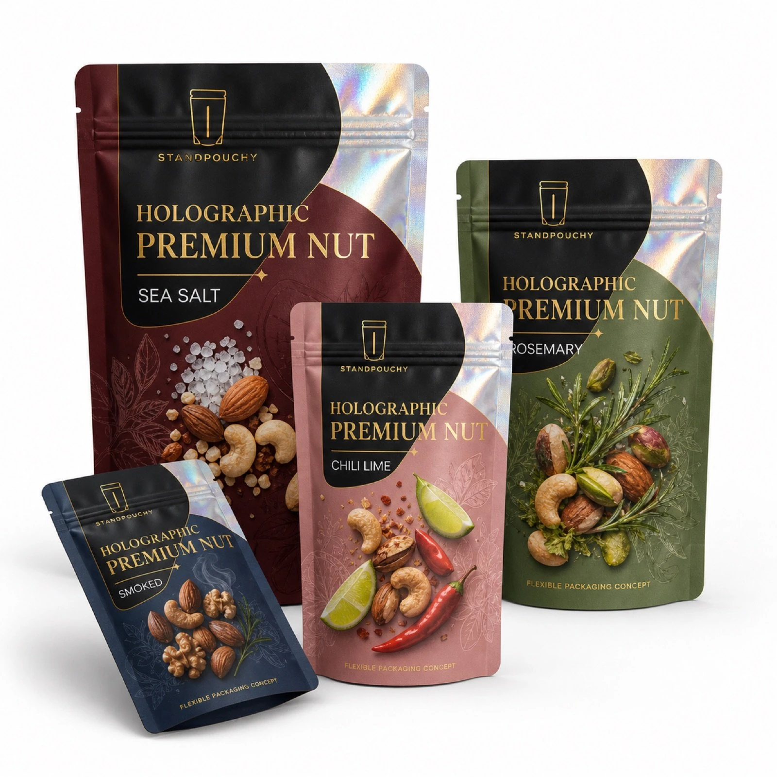 Holographic Nut Snack Pouch
