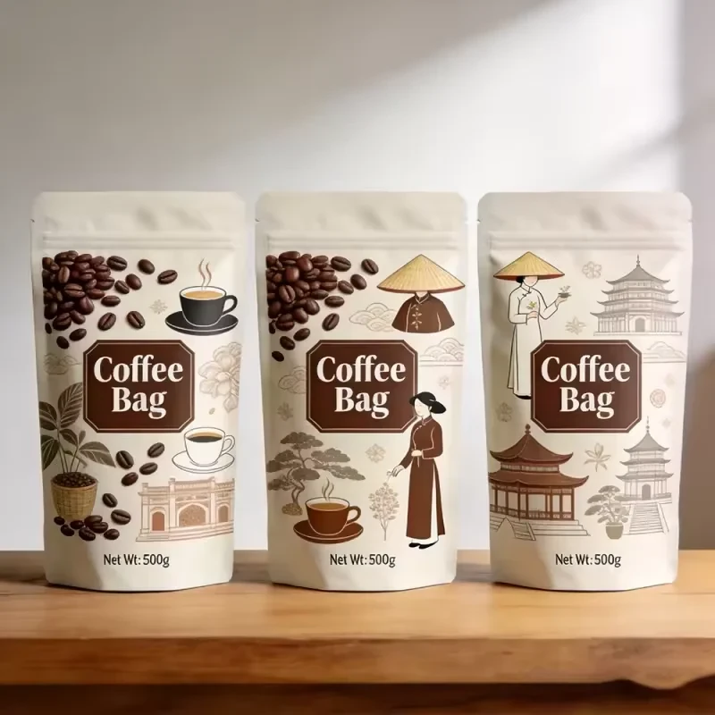 Kraft-Look Coffee Stand-Up Pouch