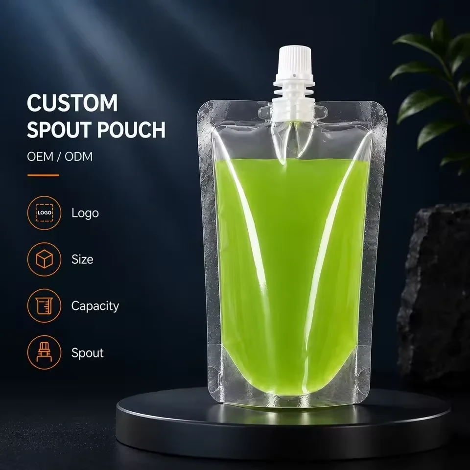 Clear Juice Spout Pouch