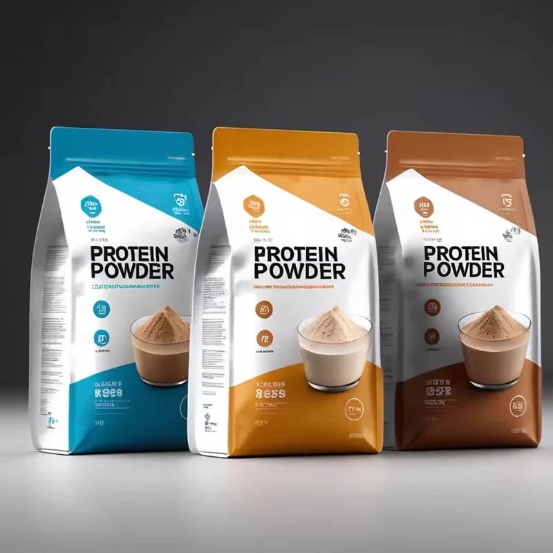 Whey Protein Powder Flat-Bottom Pouch