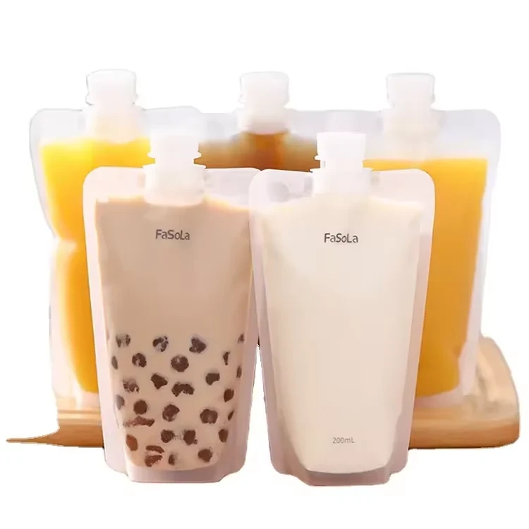 Clear Milk Tea & Yogurt Spout Pouch