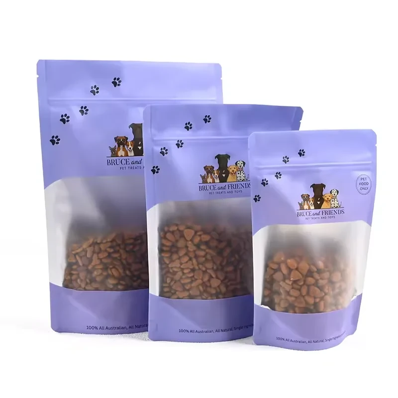 Window Pet Treat Stand-Up Pouch
