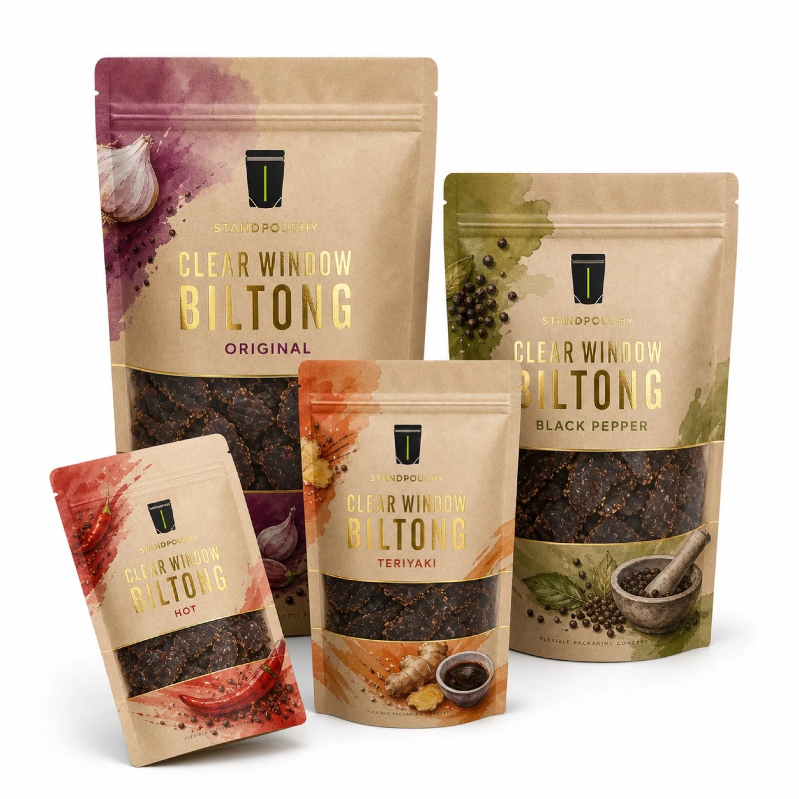 Clear Window Biltong Packaging Pouch