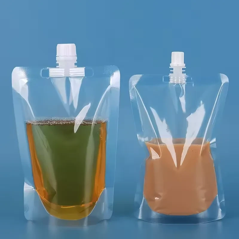 Clear Liquid Food Spout Pouch