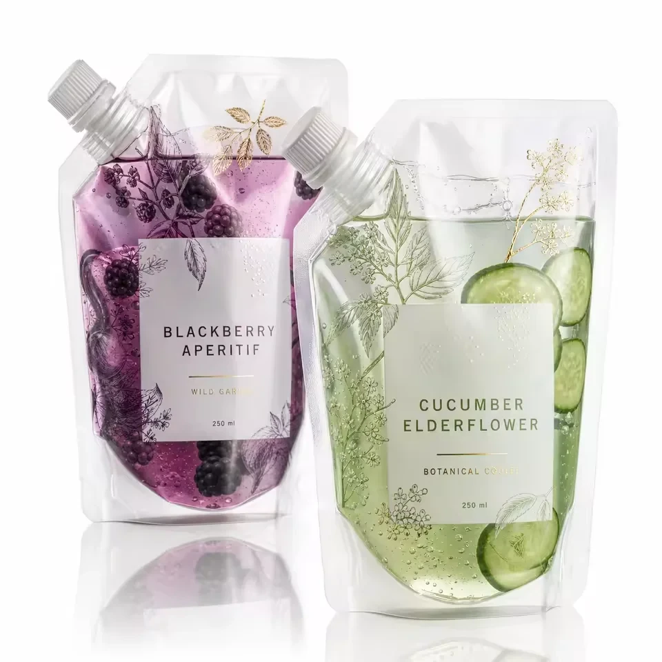 Clear Cocktail & Juice Spout Pouch