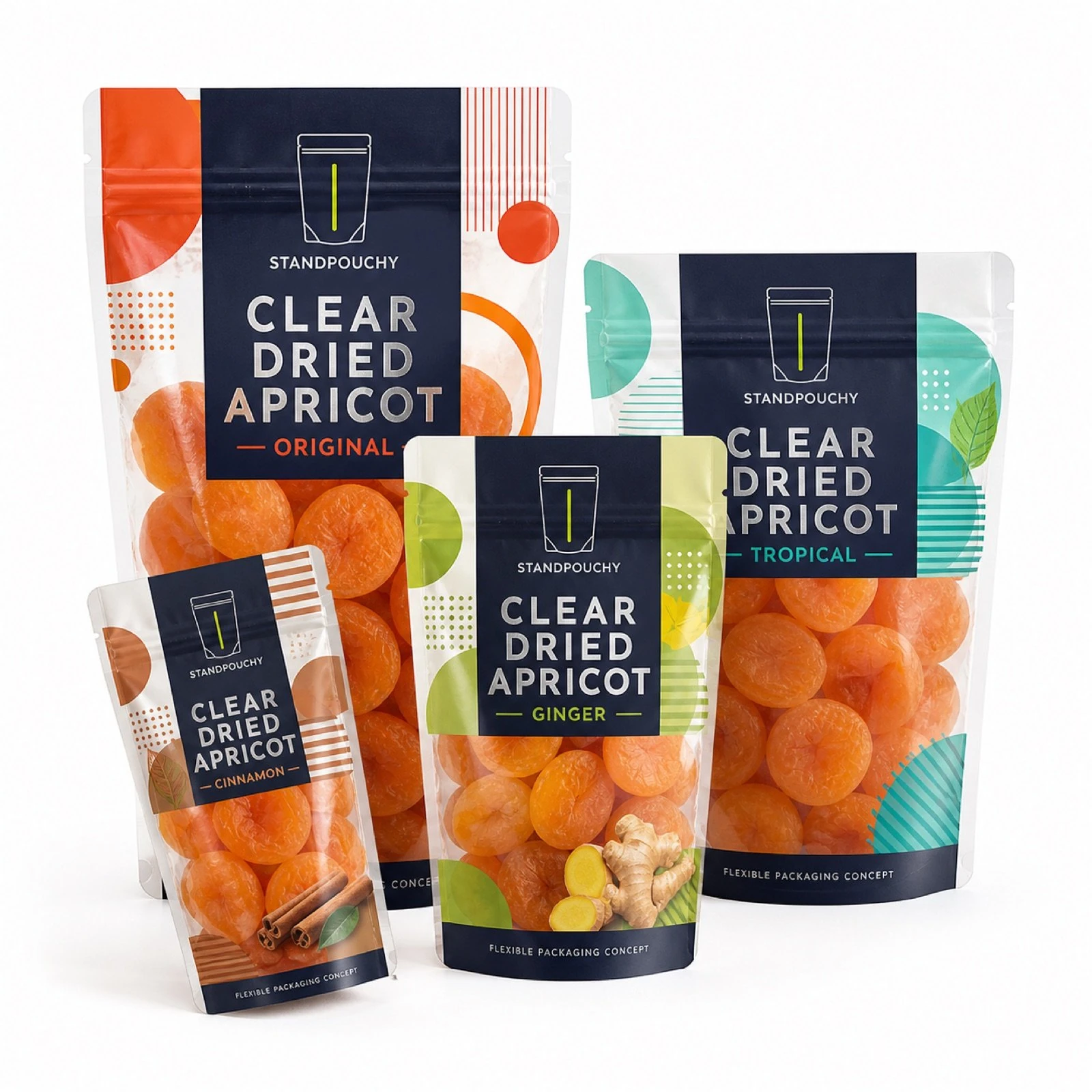Clear Dried Apricot Pouch