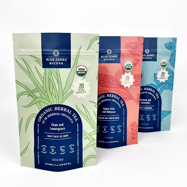 Kraft-Look Tea Stand-Up Pouch