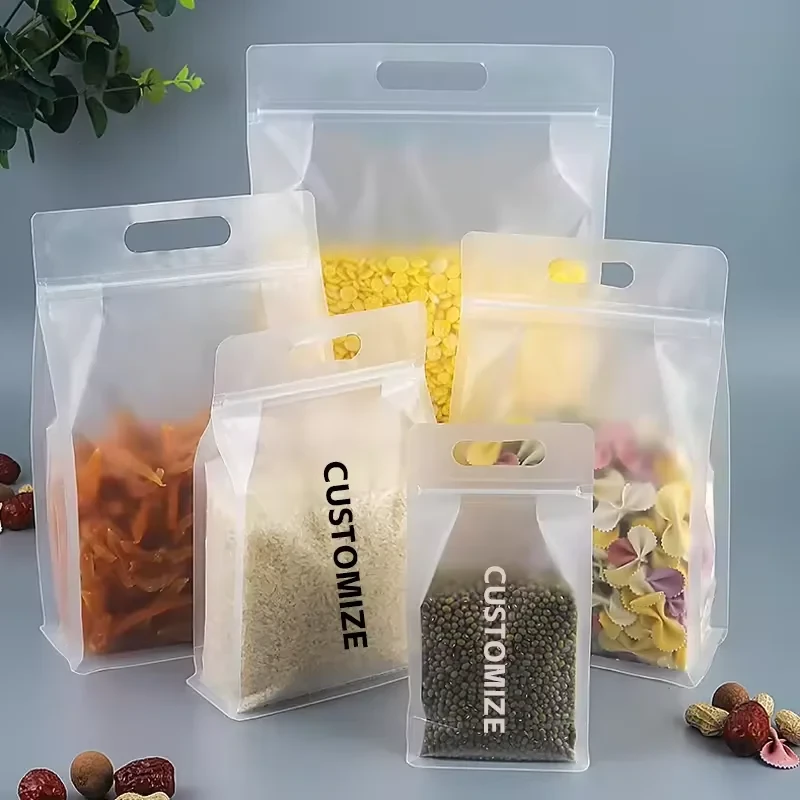 Clear Rice & Sugar Flat-Bottom Pouch