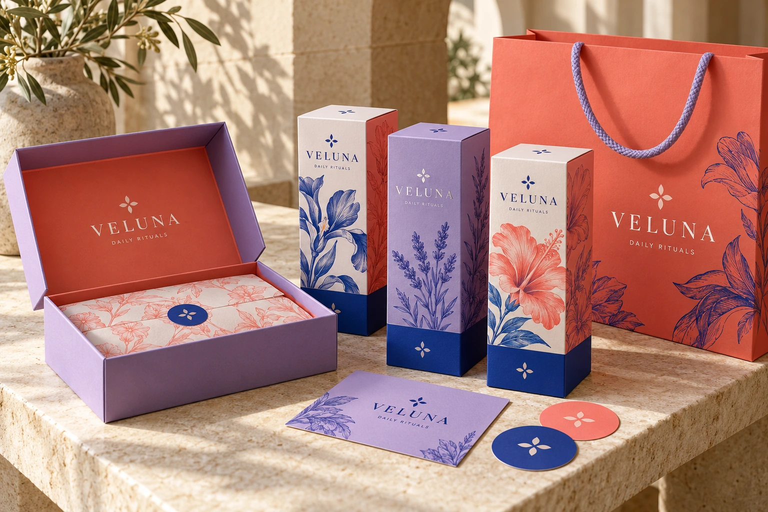 Beauty presentation fictional-brand packaging concept